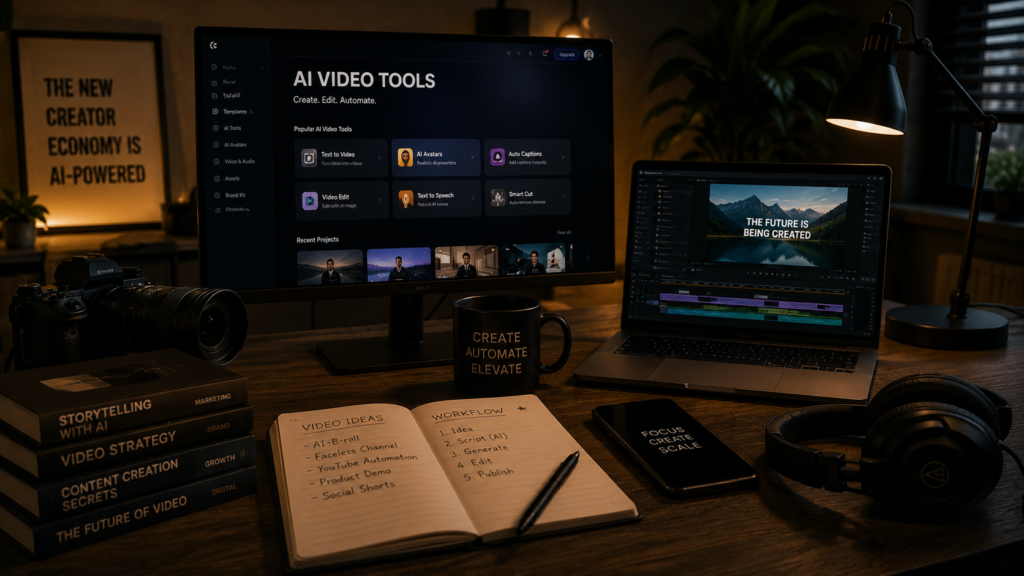 AI video editing setup for modern creators and online businesses